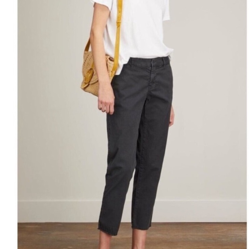 Like New Nili Lotan East Hampton Pant Trousers Black Pants Slim Ankle Size 4